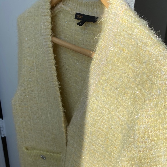 Maje Yellow Cardigan Sweater - Picture 13 of 15